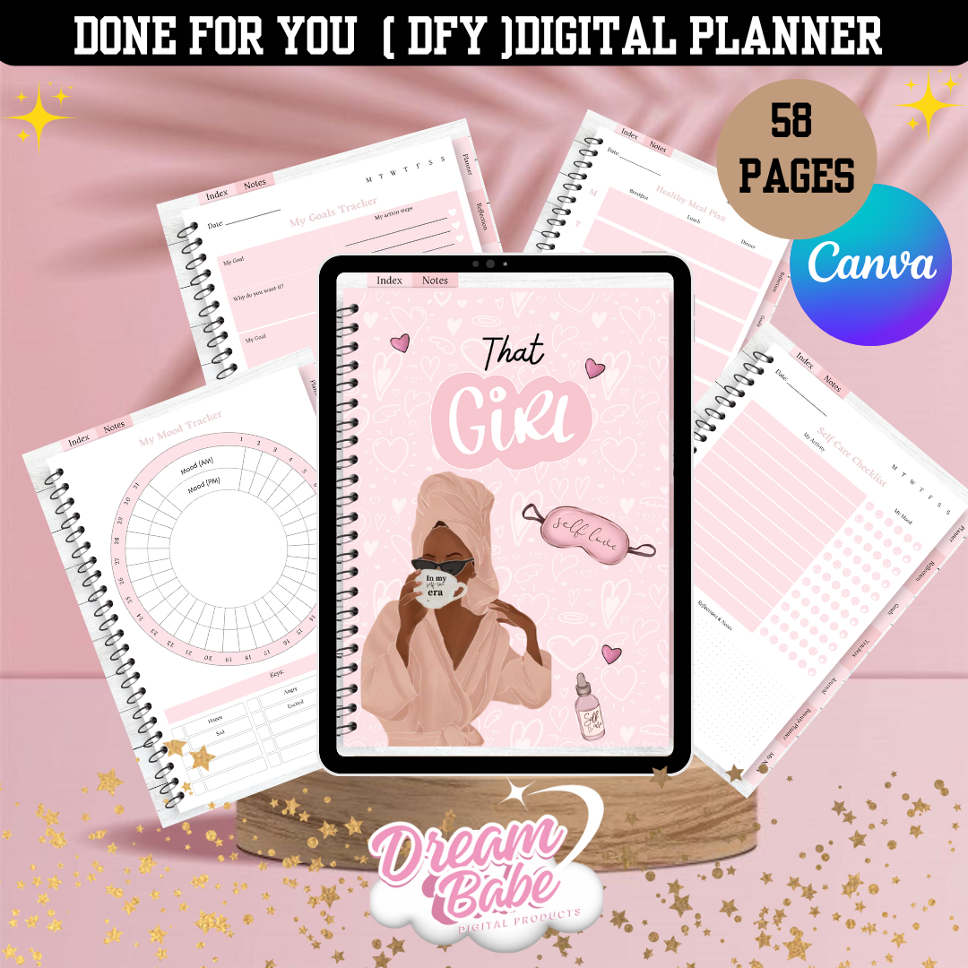 The "That Girl" Self-Care Digital Planner – Your Ultimate Guide to Wellness & Productivity